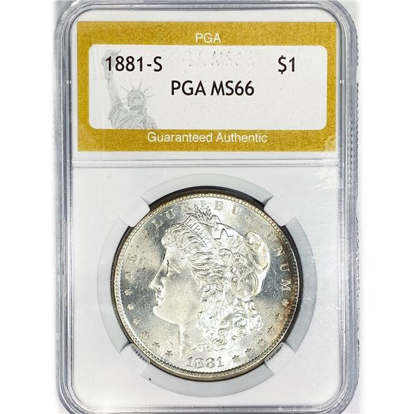 1881-S Morgan Silver Dollar PGA MS66