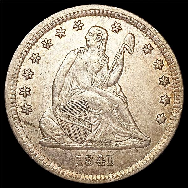 1841 Seated Liberty Quarter CLOSELY UNCIRCULATED
