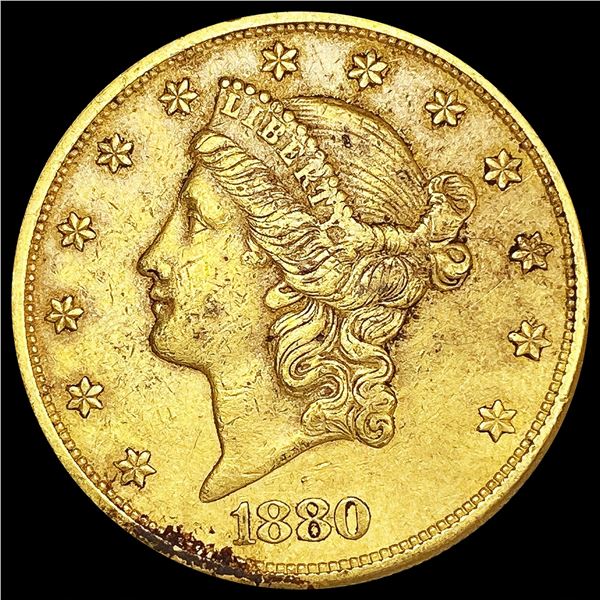 1880 $20 Gold Double Eagle CLOSELY UNCIRCULATED