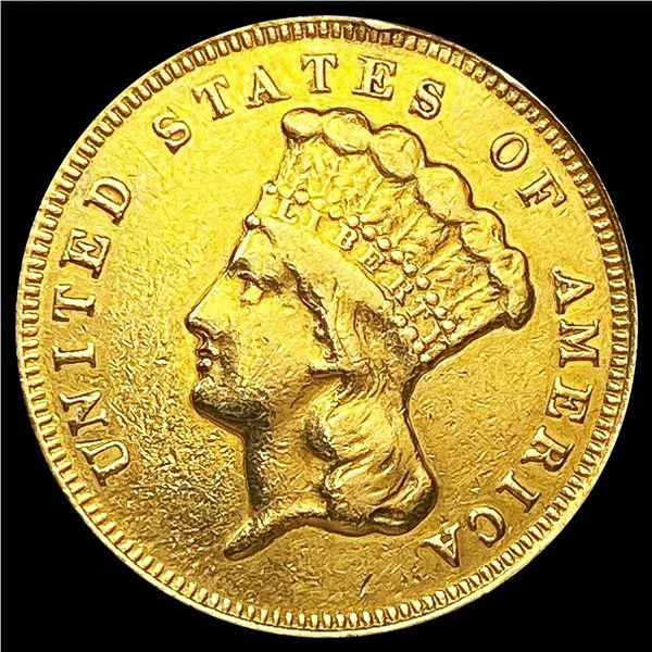 1874 $3 Gold Piece CLOSELY UNCIRCULATED
