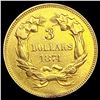 Image 2 : 1874 $3 Gold Piece CLOSELY UNCIRCULATED