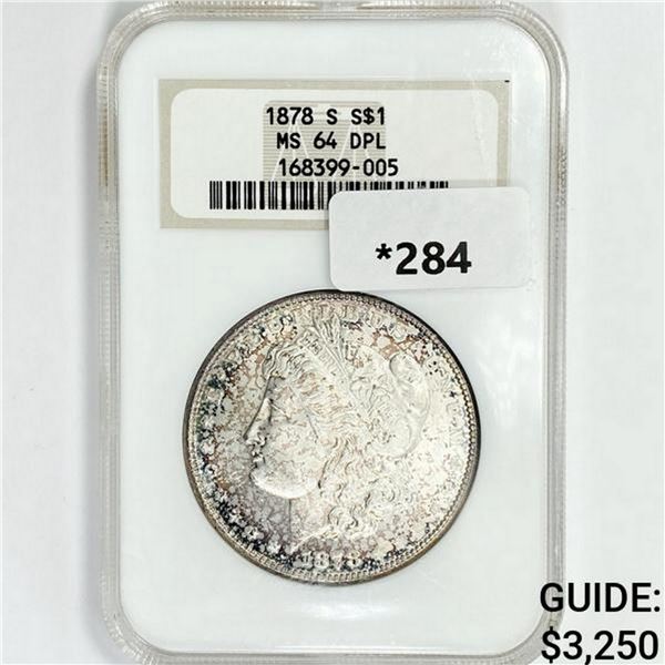 1878-S Morgan Silver Dollar NGC MS64 DPL