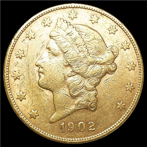 1902-S $20 Gold Double Eagle CLOSELY UNCIRCULATED