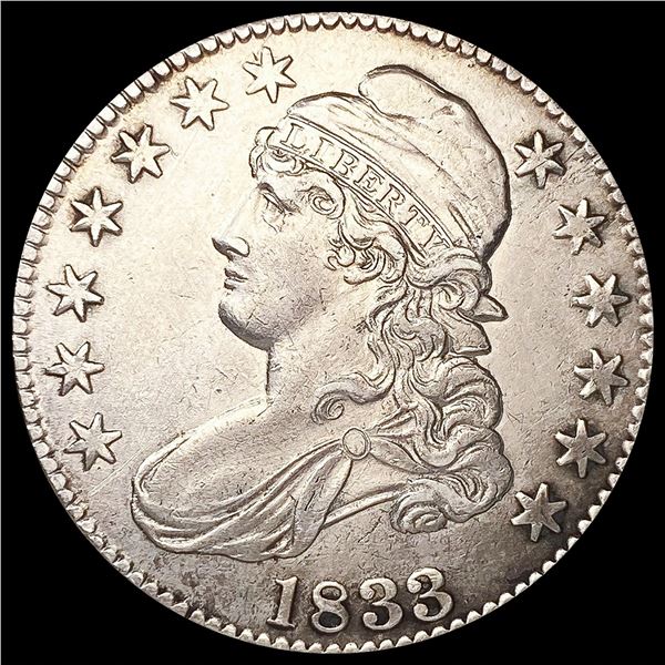 1833 Capped Bust Half Dollar NEARLY UNCIRCULATED