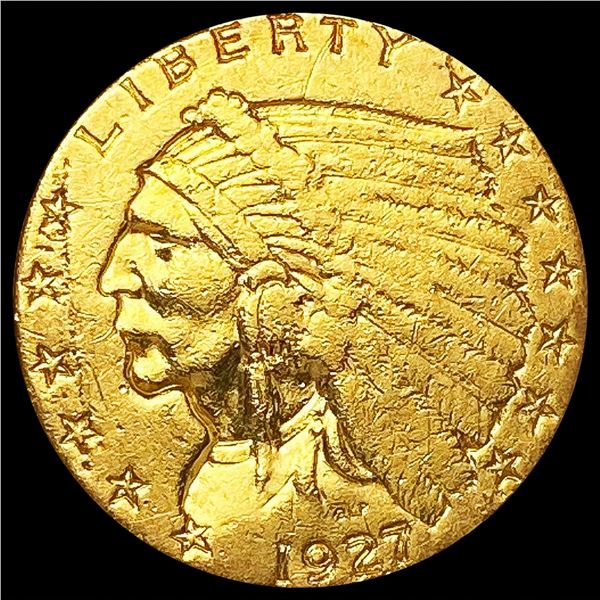 1927 $2.50 Gold Quarter Eagle NEARLY UNCIRCULATED