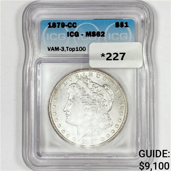 1879-CC Morgan Silver Dollar ICG MS62 VAM-3