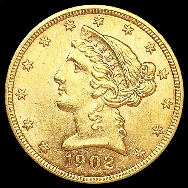 1902-S $5 Gold Half Eagle UNCIRCULATED