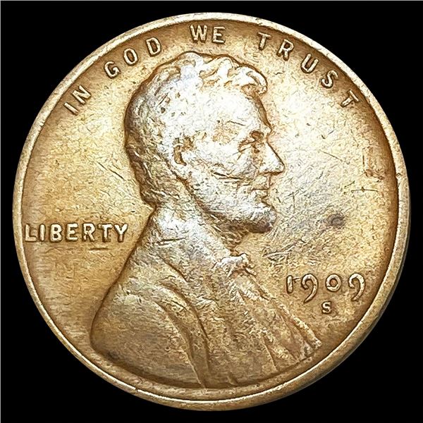 1909-S Wheat Cent LIGHTLY CIRCULATED
