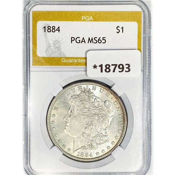 1884 Morgan Silver Dollar PGA MS65