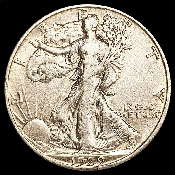 1929-D Walking Liberty Half Dollar NEARLY UNCIRCUL