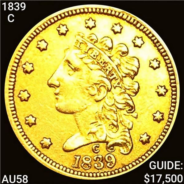 1839-C $2.50 Gold Quarter Eagle CHOICE AU