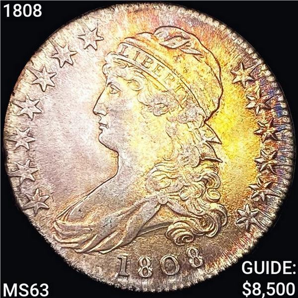 1808 Capped Bust Half Dollar CHOICE BU