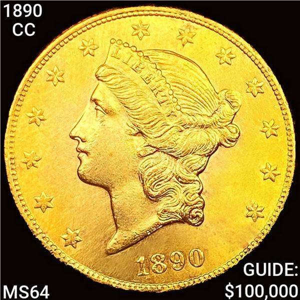 1890-CC $20 Gold Double Eagle CHOICE BU
