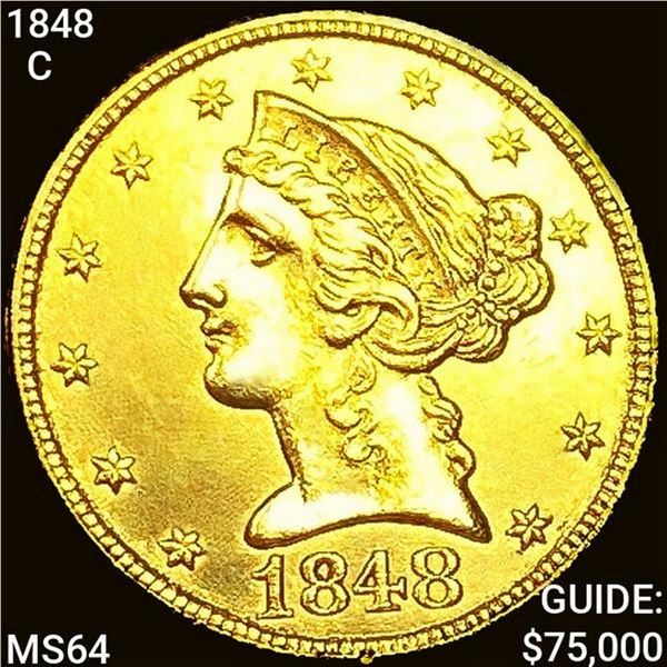 1848-C $5 Gold Half Eagle CHOICE BU