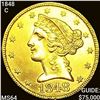 Image 1 : 1848-C $5 Gold Half Eagle CHOICE BU