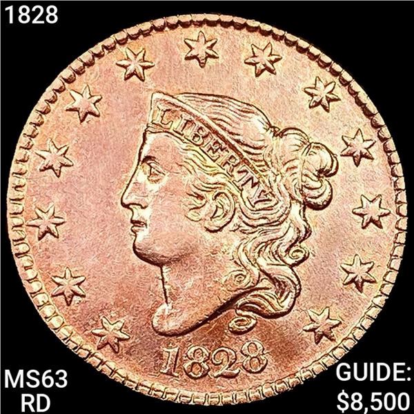 1828 Coronet Head Large Cent CHOICE BU RD