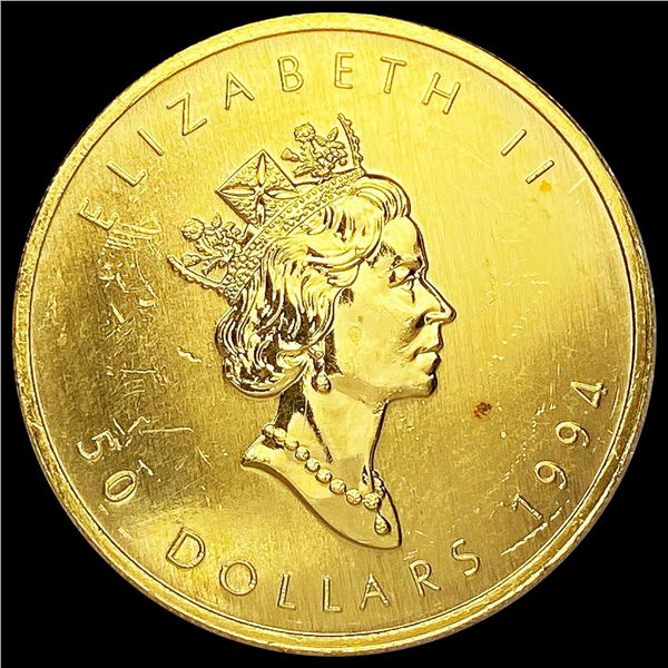 1994 Mexico .1206oz Gold 5 Pesos CHOICE PROOF