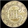 Image 2 : 1852 Silver Three Cent NEARLY UNCIRCULATED