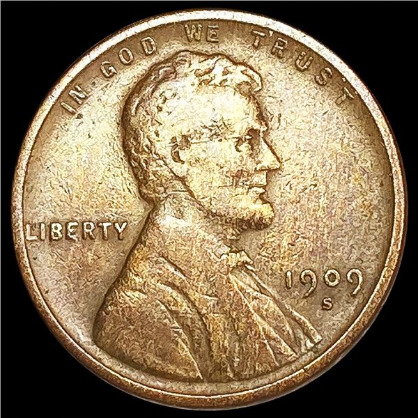 1909-S Wheat Cent LIGHTLY CIRCULATED