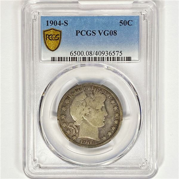 1904-S Barber Half Dollar PCGS VG8