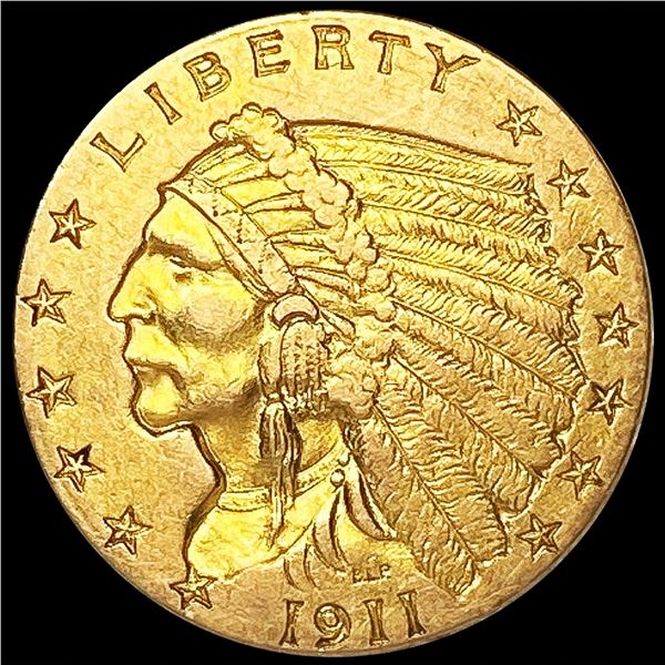 1911 $2.50 Gold Quarter Eagle CLOSELY UNCIRCULATED