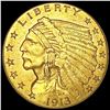 Image 1 : 1913 $2.50 Gold Quarter Eagle NEARLY UNCIRCULATED