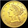 Image 1 : 1881-S $5 Gold Half Eagle UNCIRCULATED
