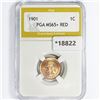 Image 1 : 1901 Indian Head Cent PGA MS65+ RED