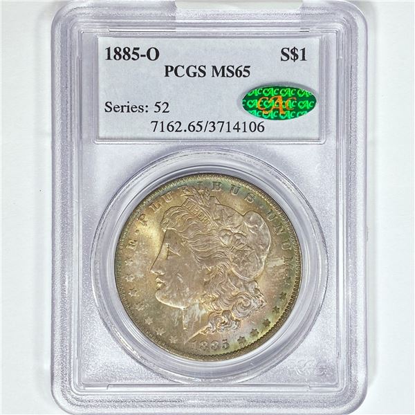 1885-O CAC Morgan Silver Dollar PCGS MS65