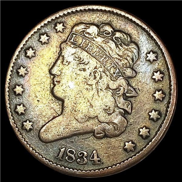 1834 Classic Head Half Cent NICELY CIRCULATED