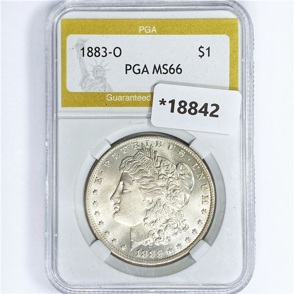 1883-O Morgan Silver Dollar PGA MS66