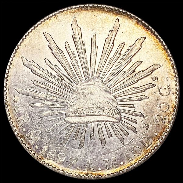 1897 Mexico Silver 8 Reales UNCIRCULATED