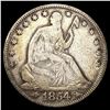 Image 1 : 1854 Arws Seated Liberty Half Dollar LIGHTLY CIRCU
