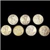 Image 1 : (7) Walking Half Dollars (1917-D, 1934-S, 1940, (