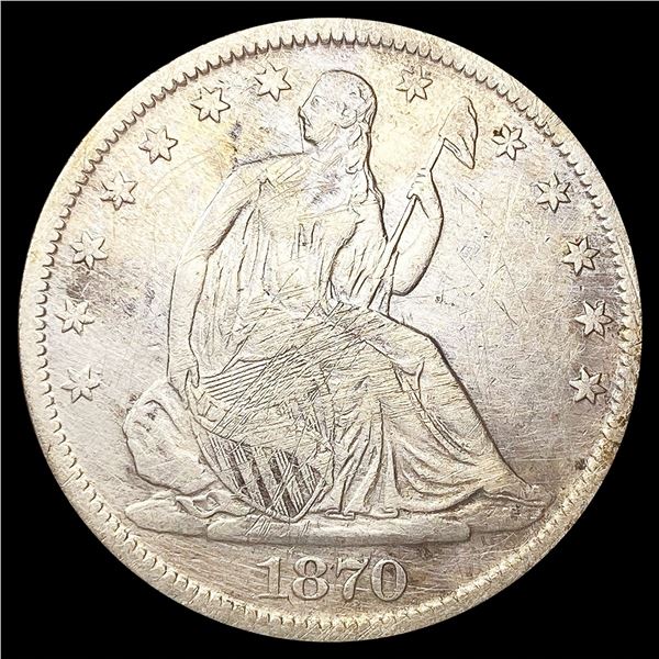 1870-S Seated Liberty Half Dollar LIGHTLY CIRCULAT