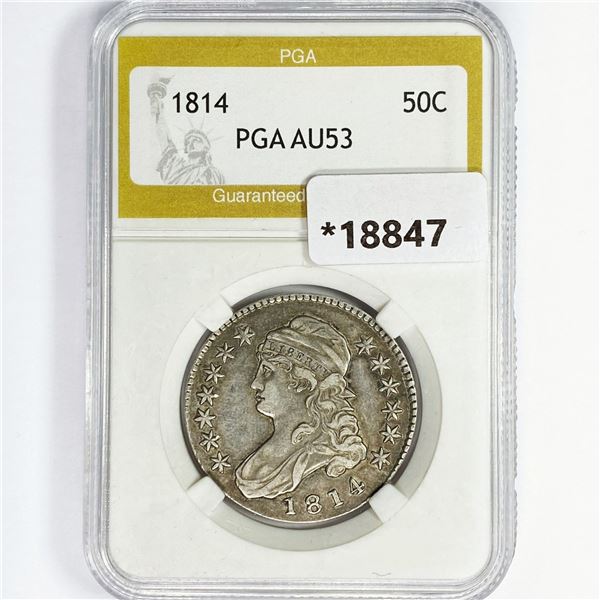 1814 Capped Bust Half Dollar PGA AU53
