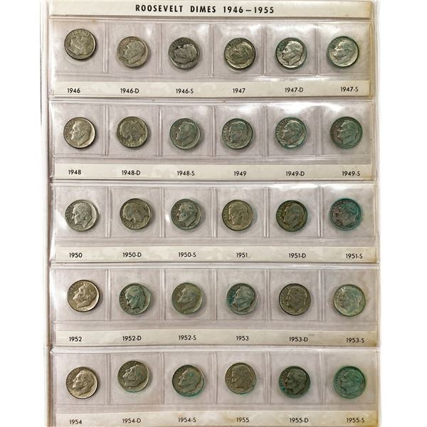 1946-1987 Roosevelt Dime Book (112 Coins)