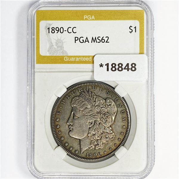 1890-CC Morgan Silver Dollar PGA MS62