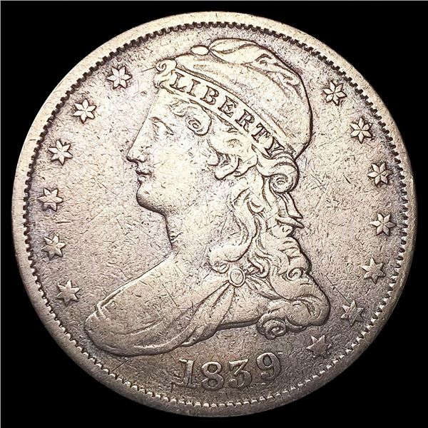 1839 Capped Bust Half Dollar NICELY CIRCULATED