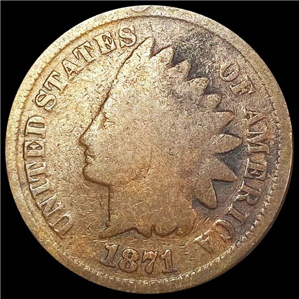 1871 Indian Head Cent NICELY CIRCULATED