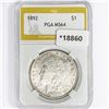Image 1 : 1892 Morgan Silver Dollar PGA MS64