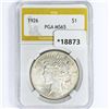 Image 1 : 1926 Silver Peace Dollar PGA MS65