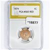 Image 1 : 1874 Indian Head Cent PGA MS65 RED