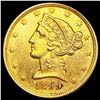 Image 1 : 1899 $5 Gold Half Eagle CLOSELY UNCIRCULATED