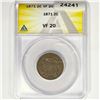 Image 1 : 1871 Two Cent Piece ANACS VF20