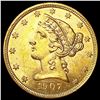 Image 1 : 1907 $5 Gold Half Eagle UNCIRCULATED