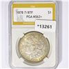 Image 1 : 1878 7/8TF Morgan Silver Dollar PGA MS63+