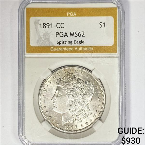 1881-CC Morgan Silver Dollar PGA MS62 Spitting Eag
