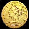 Image 1 : 1886-S $5 Gold Half Eagle NICELY CIRCULATED