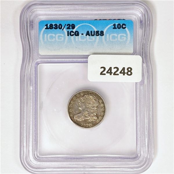 1830/29 Capped Bust Dime ICG AU58